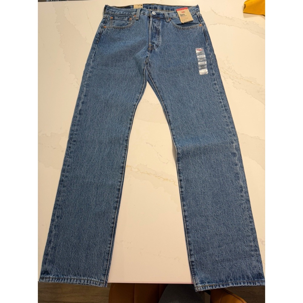 Levi's 501 Original Jeans Mens 31x30 Blue NWT Straight Leg Button Fly Denim